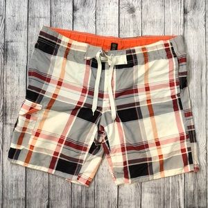 Arizona plaid print swim trunks - size XL